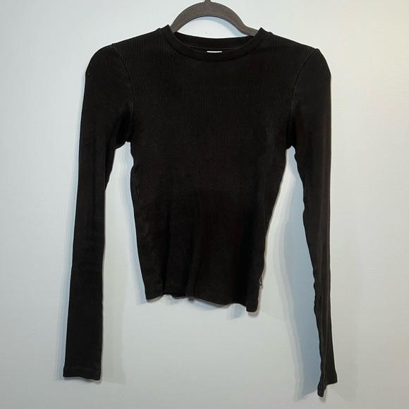 TNA Black Ribbed Long Sleeve - Picture 1 of 3